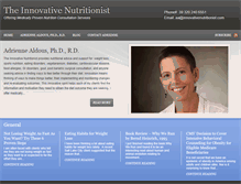 Tablet Screenshot of innovativenutritionist.com